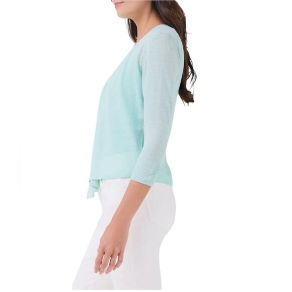 Nic & Zoe 4 Way Lightweight Cardigan Seafoam NWT Size Extra Large XL - Picture 3 of 5